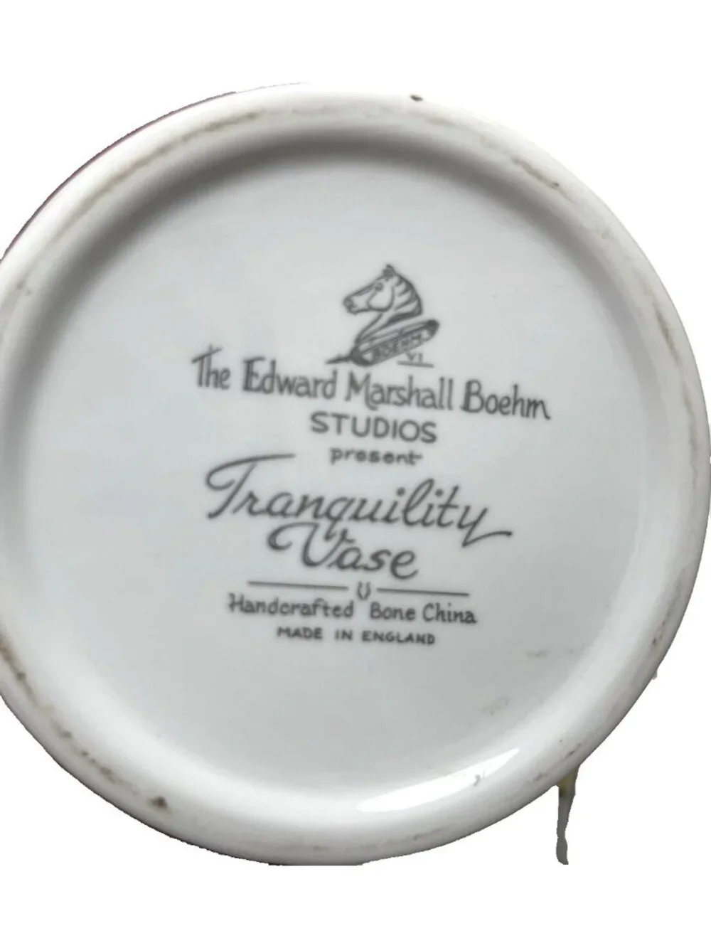 Edward Marshall Boehm Studios Bone China Tranquility Vase Happiness Forever VTG